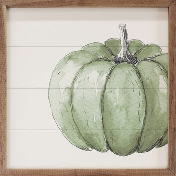 Offset Green Pumpkin White